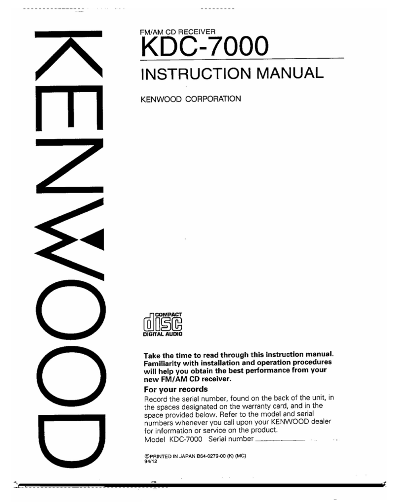 Kenwood KDC-7000 User manual