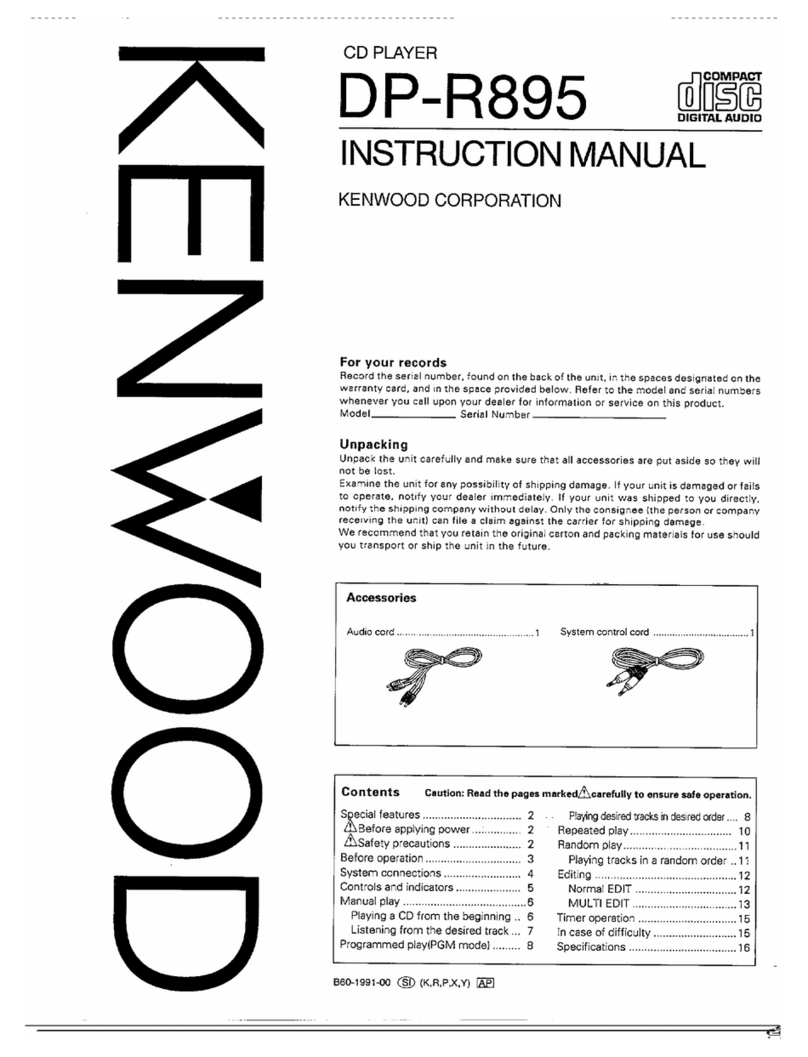Kenwood DP-R895 User manual