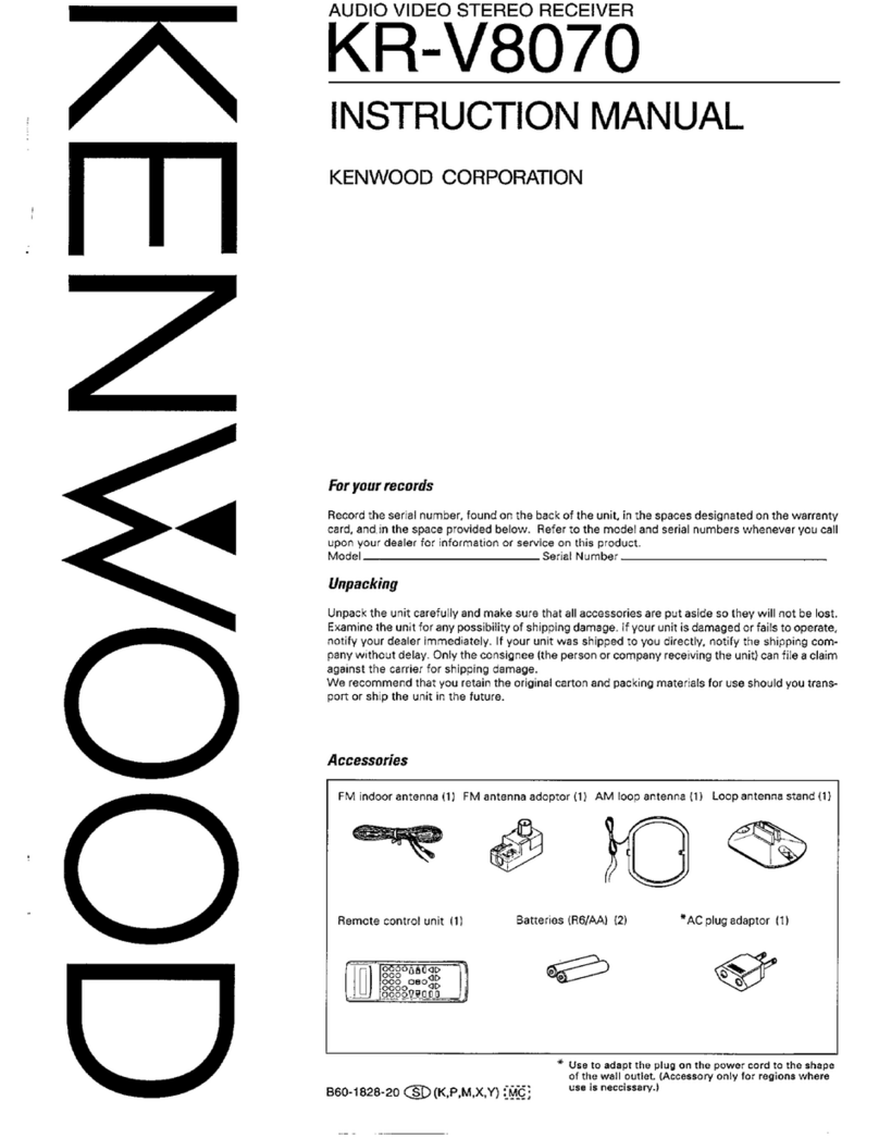 Kenwood KR-V8070 instruction manual