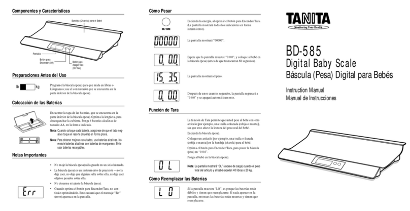 Tanita BD-585 instruction manual