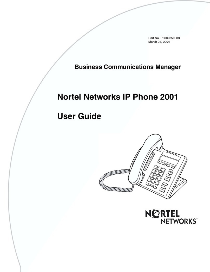 Nortel 2001 User manual