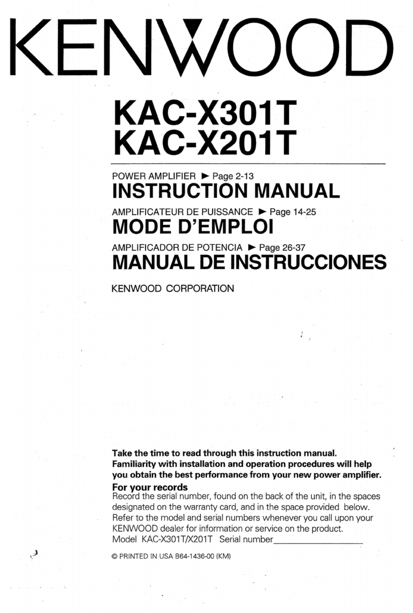 Kenwood KAC-X301T instruction manual