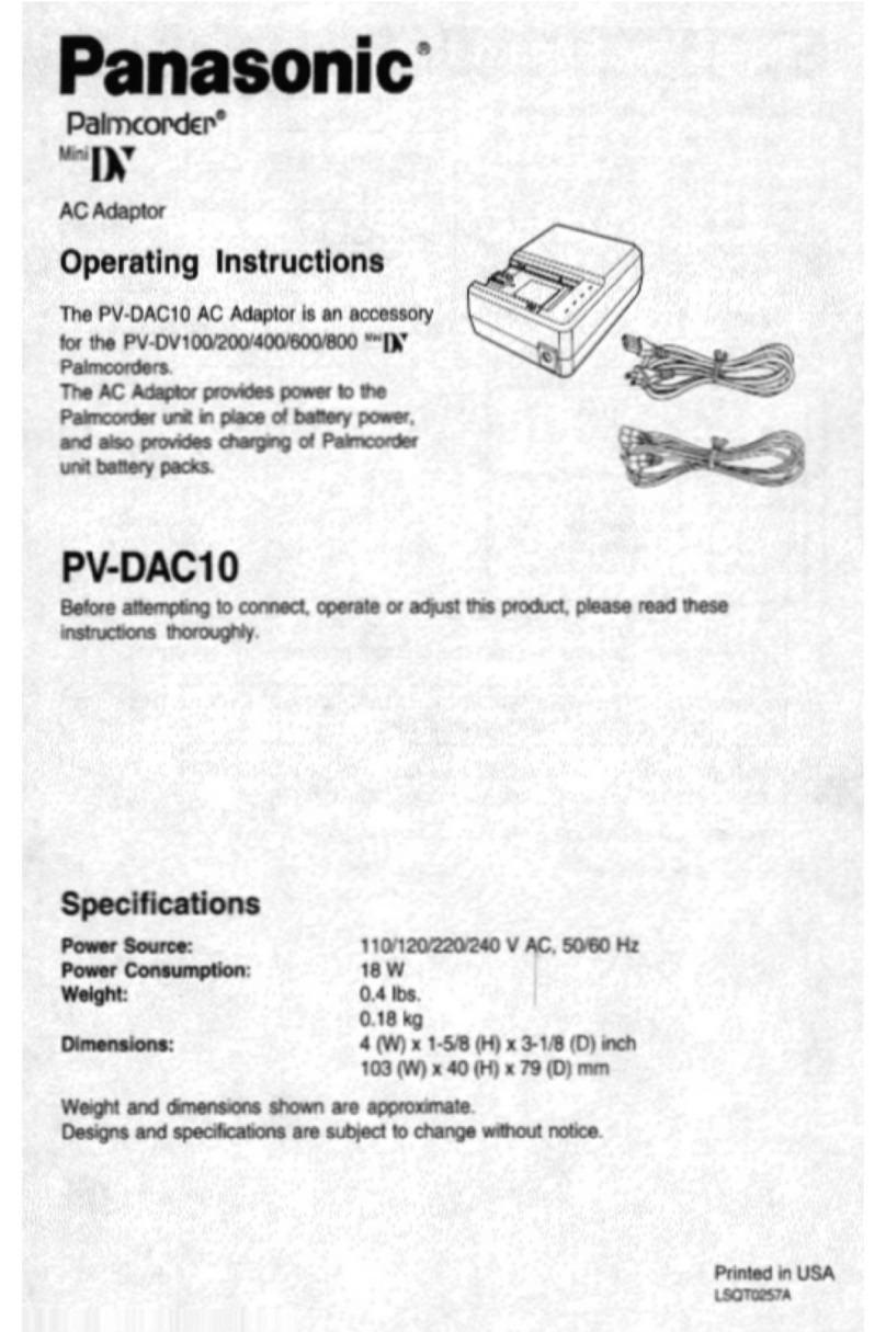 Panasonic PV-DAC10 User manual