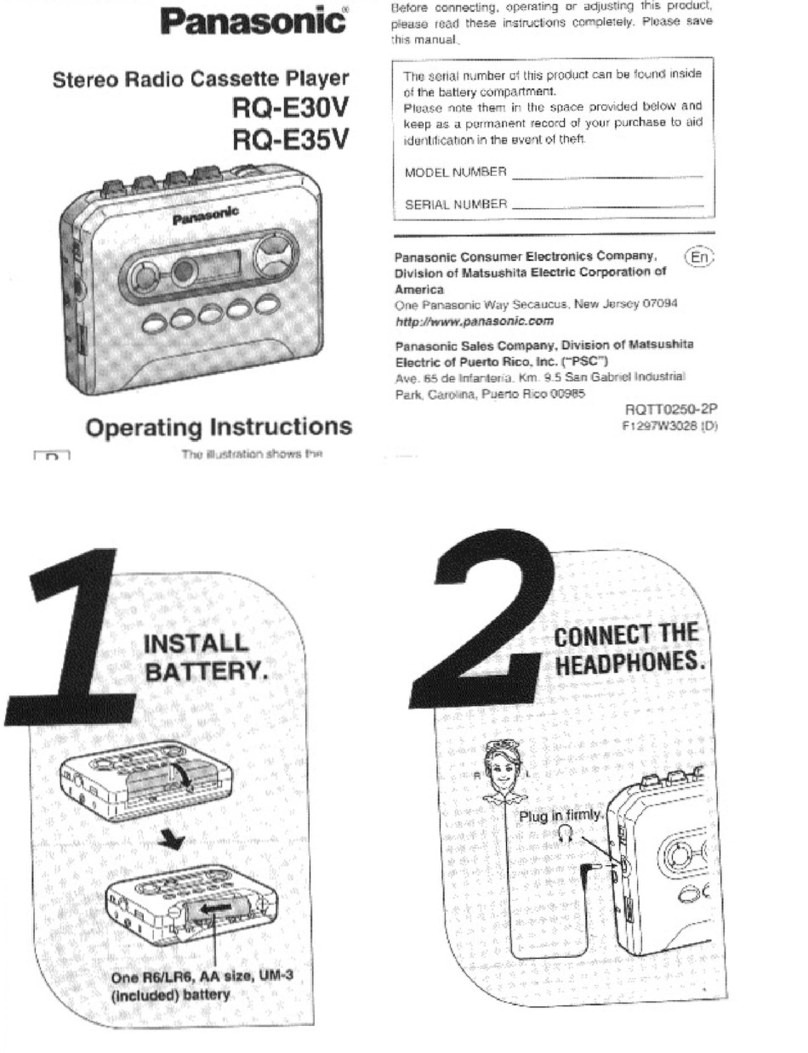 Panasonic RQ-E30V User manual