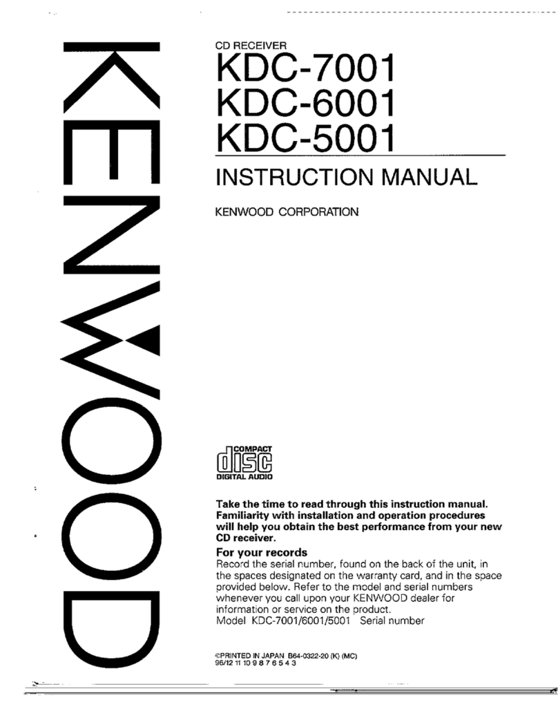 Kenwood KDC-7001 instruction manual