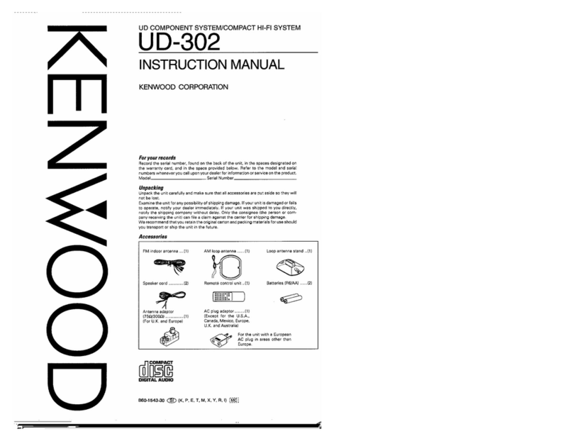 Kenwood UD-302 instruction manual