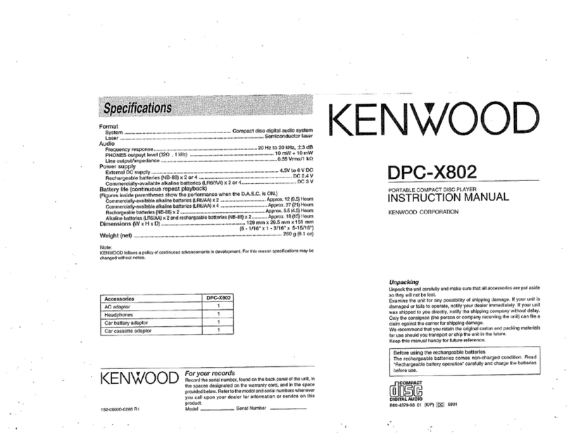 Kenwood DPC-X802 User manual