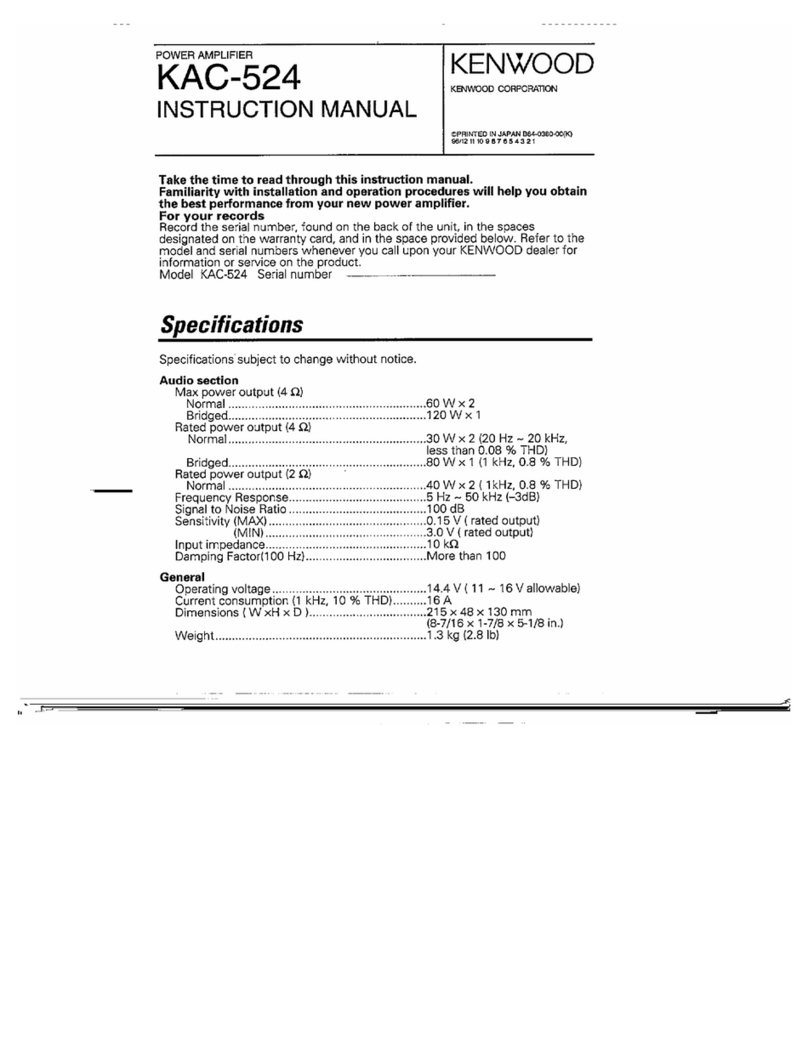 Kenwood KAC-524 User manual
