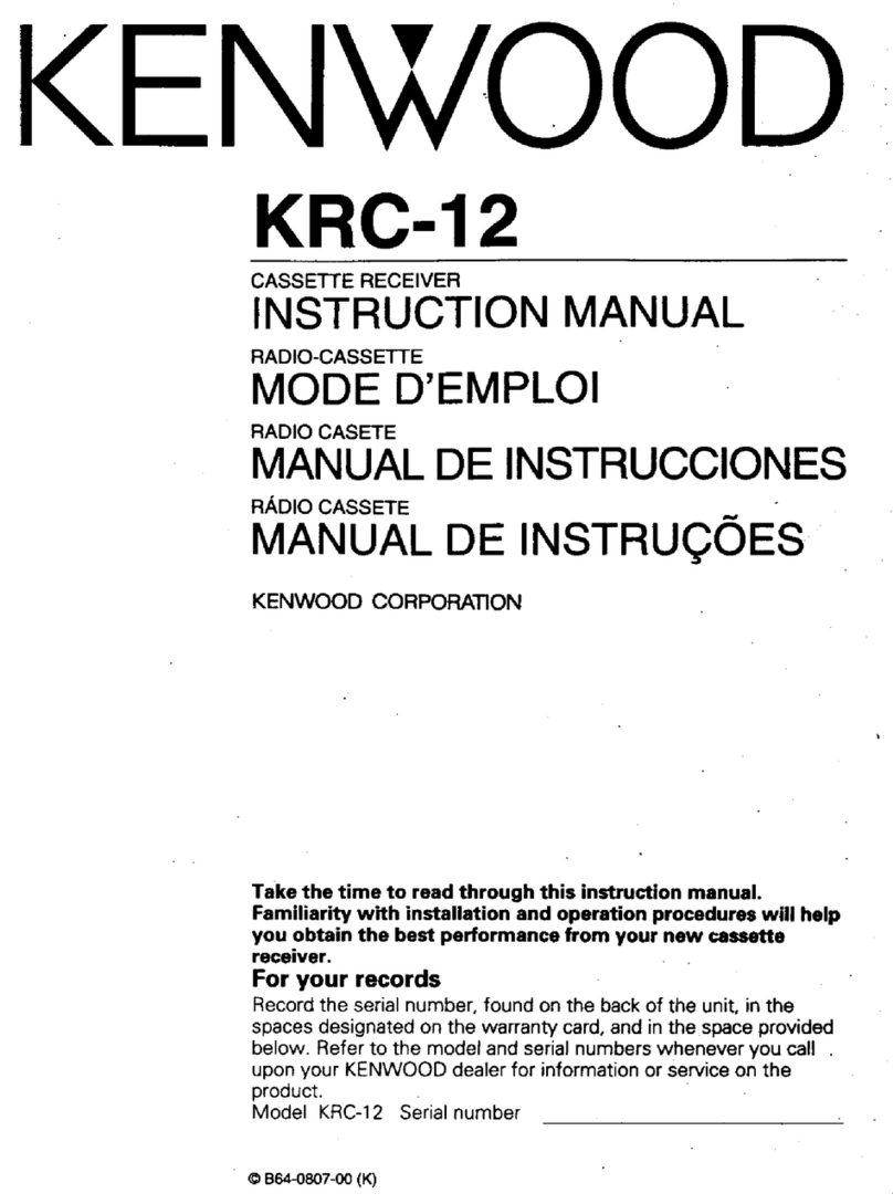 Kenwood KRC-12 User manual