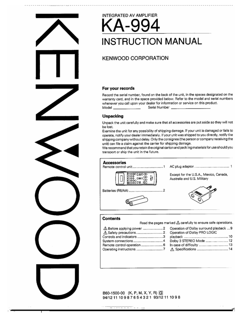 Kenwood KA-994 User manual