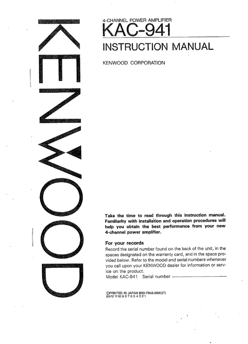 Kenwood KAC-941 User manual