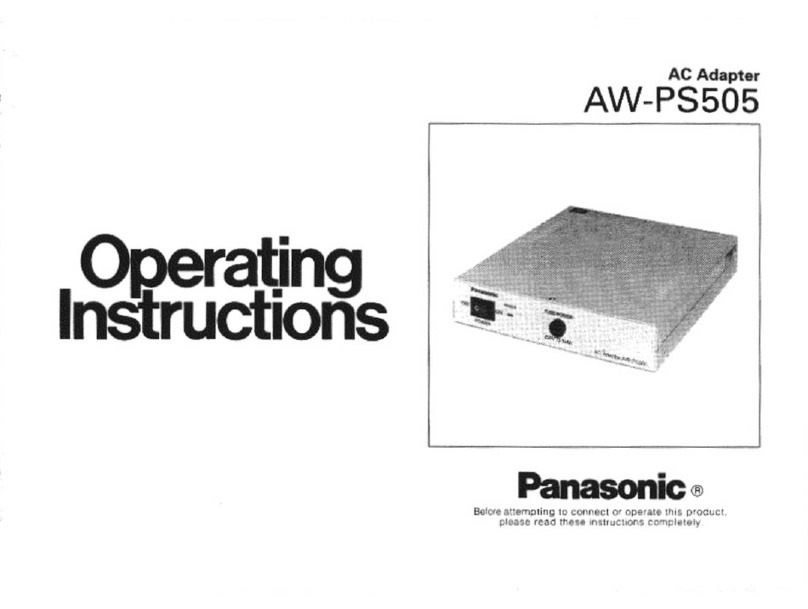 Panasonic AWPS505 - AC ADAPTOR operating instructions