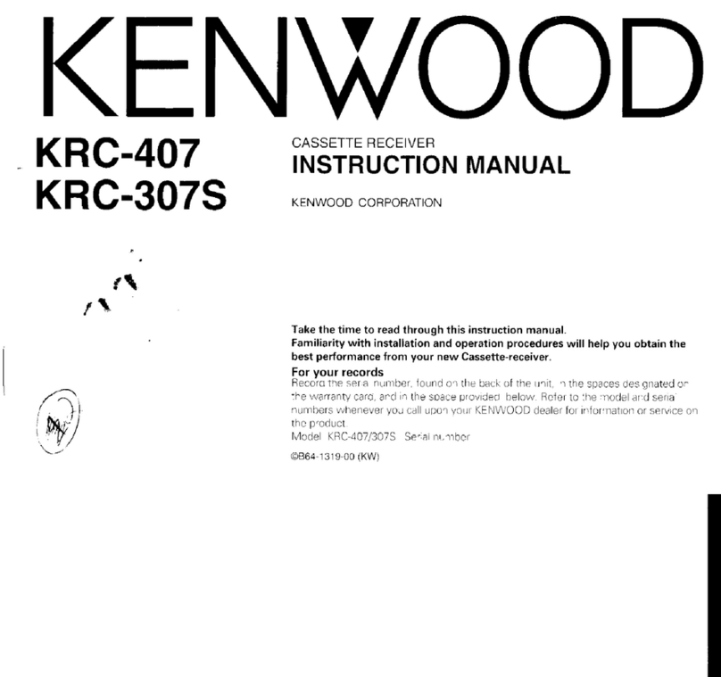 Kenwood KRC-407 User manual
