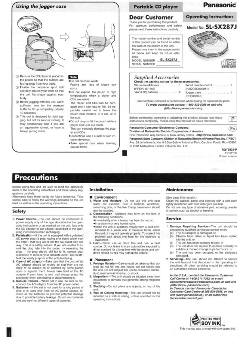 Panasonic SL-SX287J operating instructions