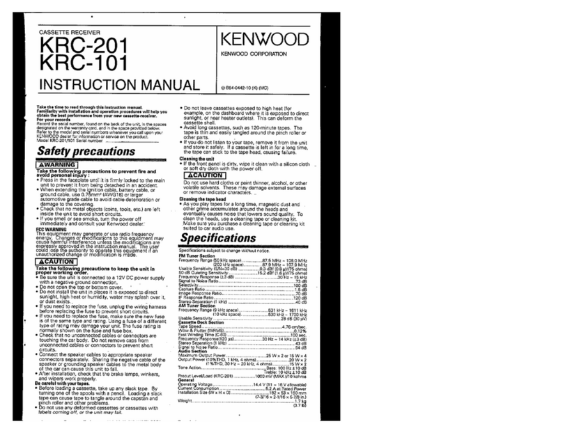 Kenwood KRC-201 instruction manual