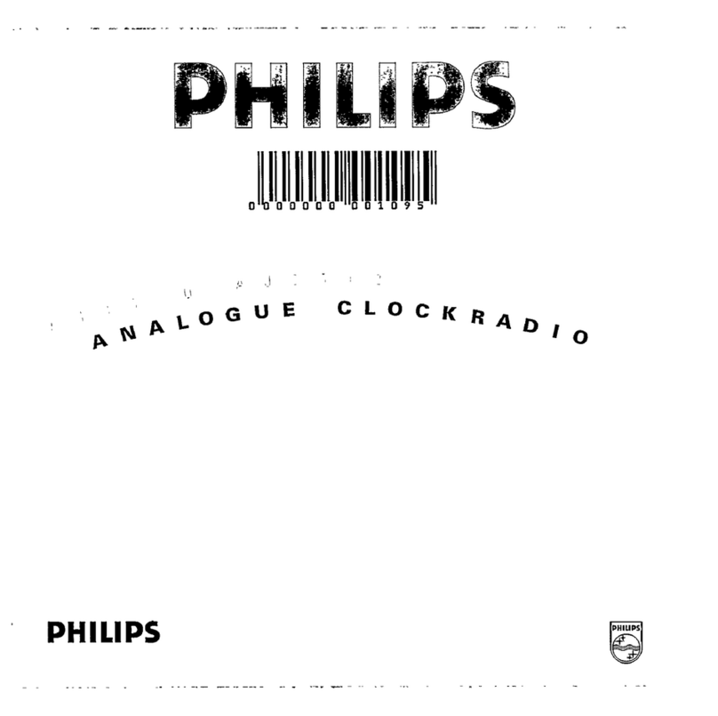 Philips Analog Clock Radio User manual