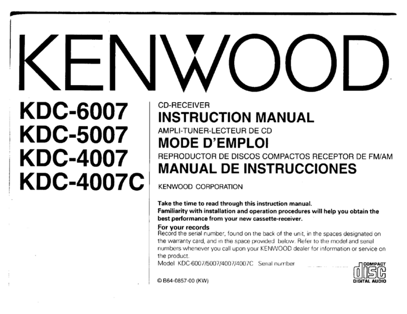 Kenwood KDC-6007 instruction manual