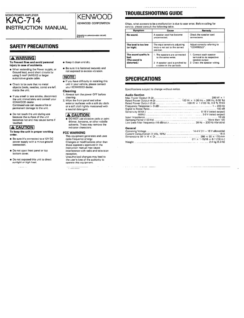 Kenwood KAC-714 instruction manual