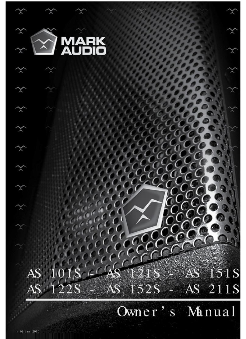 Mark Audio AS 211S owner's manual