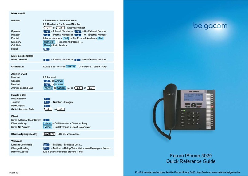 BELGACOM Forum IPhone 3020 User manual BELGACOM Forum IPhone 3020 User manual