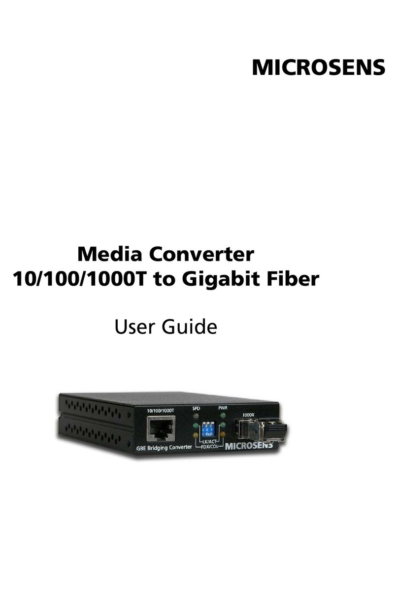 Microsens 10/100/1000T to Gigabit Fiber User manual