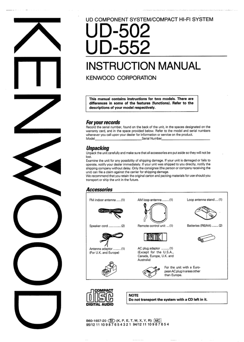 Kenwood UD-502 User manual