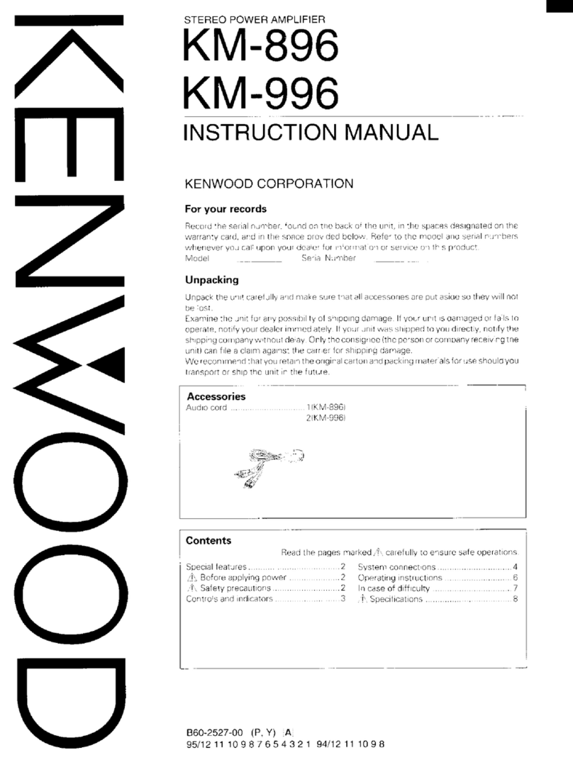Kenwood KM-996 User manual