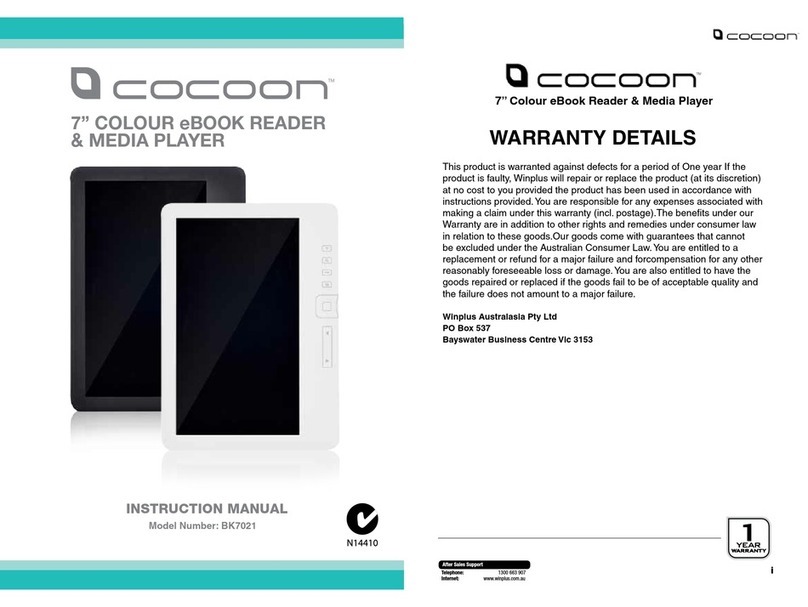 Cocoon BK7021 User manual