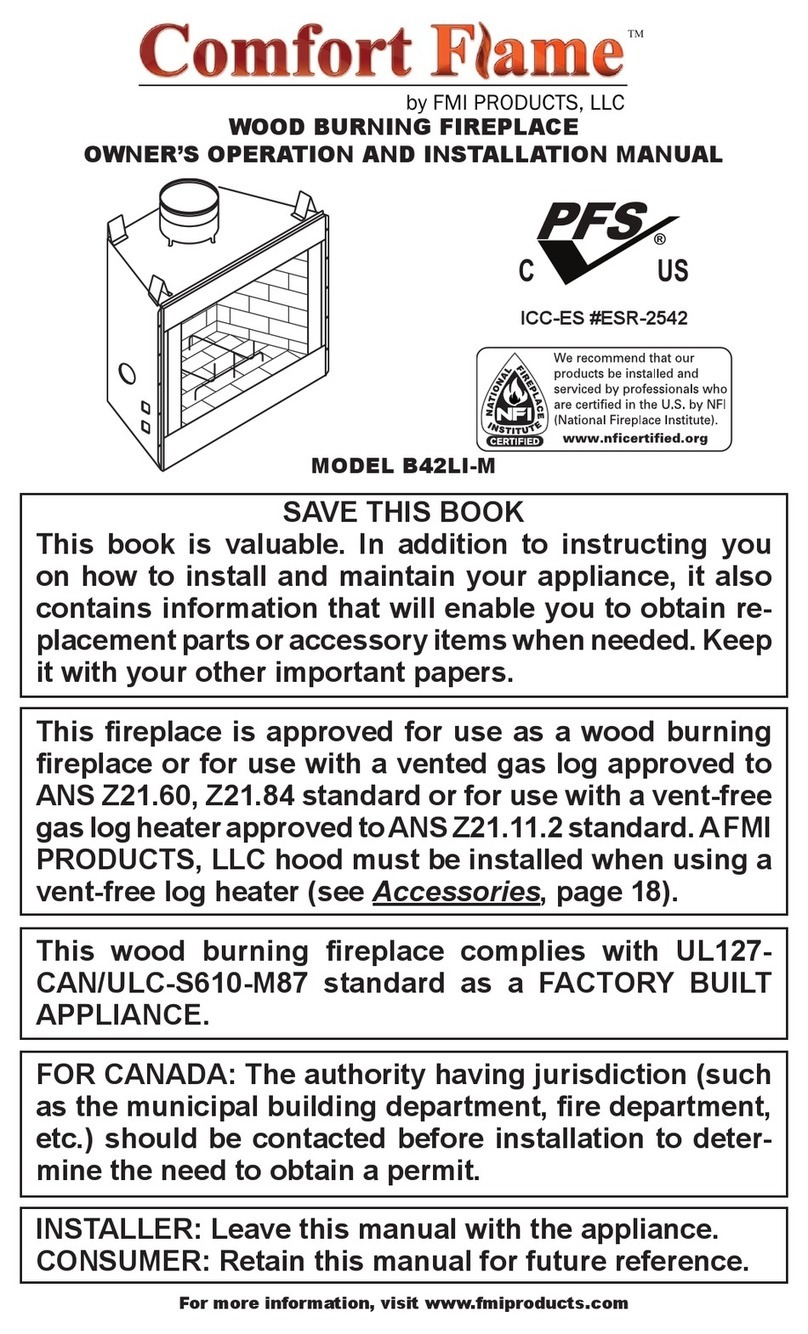 Comfortflame B42LI-M Operation manual