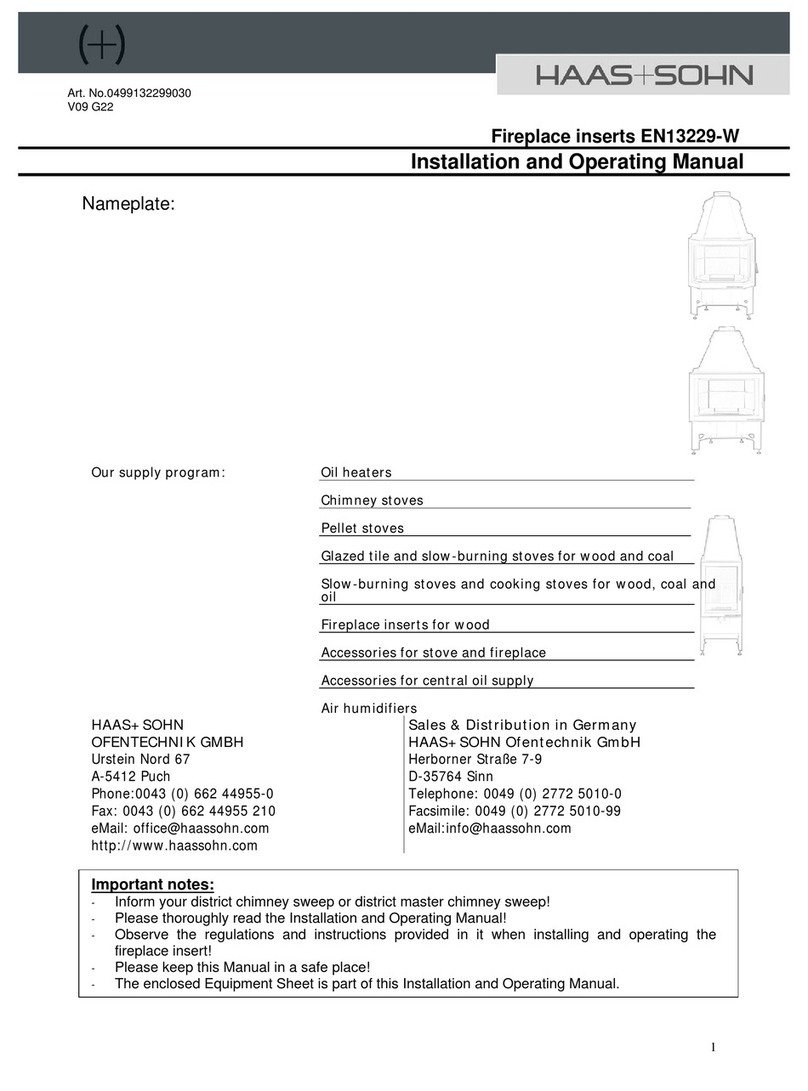 Haas+Sohn EN13229-W Installation and operating manual