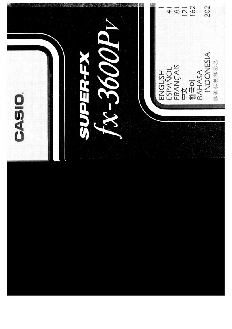 Casio fx-3600Pv owner's manual