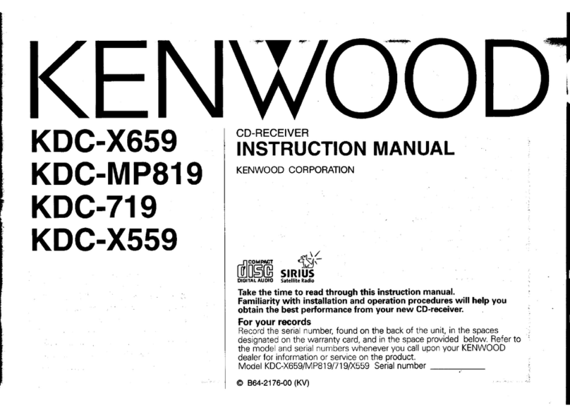 Kenwood KDC-X659 User manual