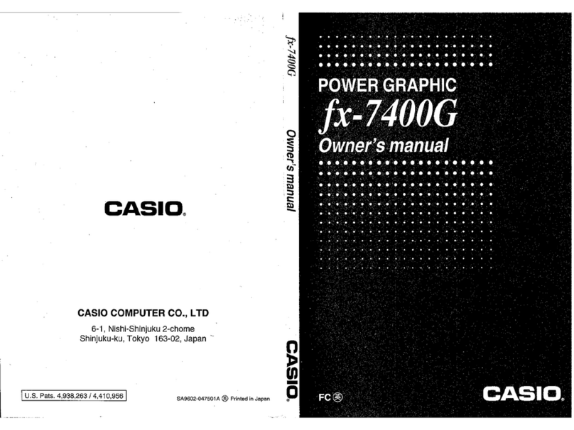 Casio fx-7400G User manual