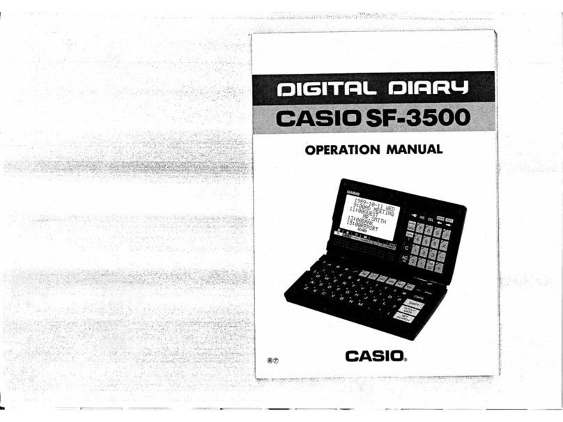 Casio SF-3500 User manual Casio SF-3500 User manual