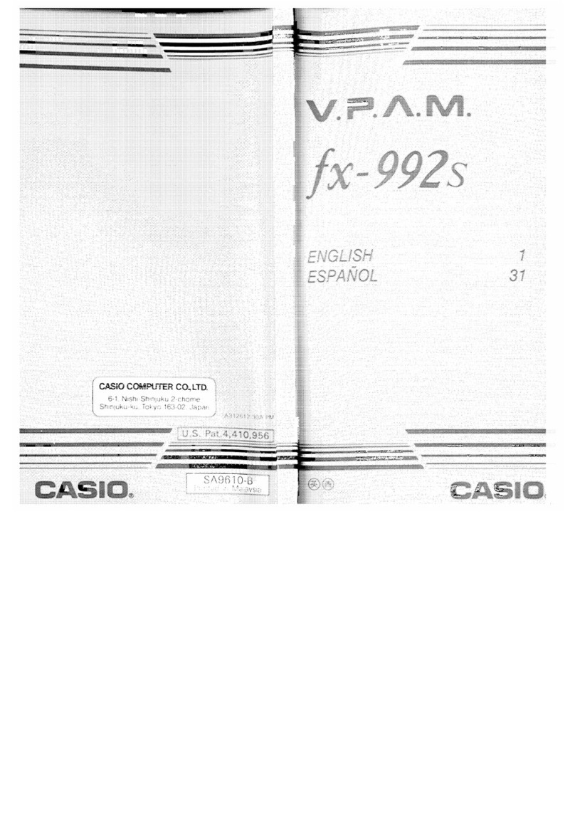Casio V.P.A.M. fx-992S User manual