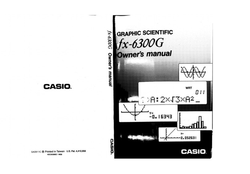Casio FX-6300G User manual