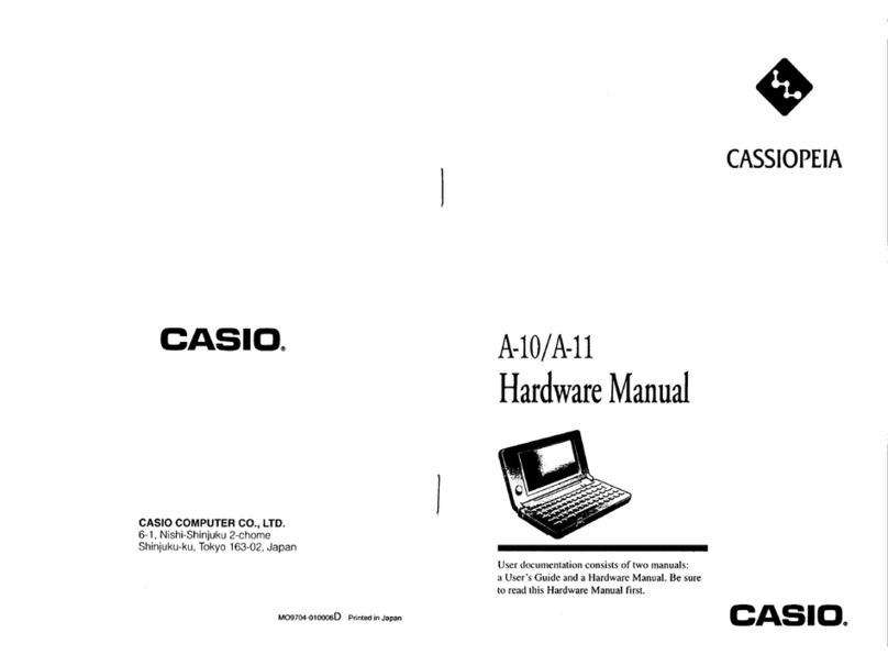 Casio Cassiopeia A-10 User manual