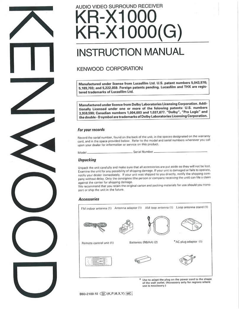 Kenwood KR-X1000 instruction manual