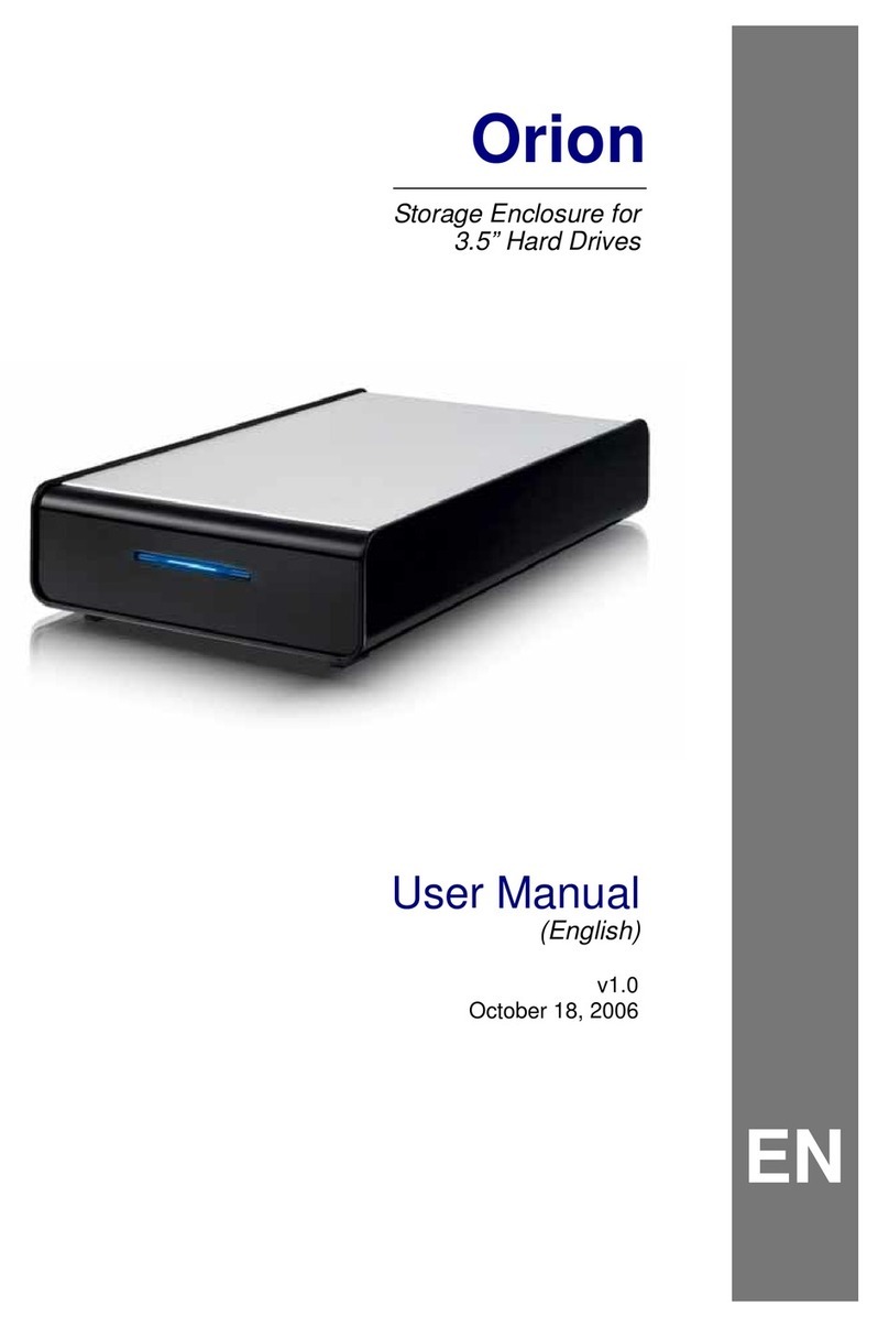 Orion Storage enclosure User manual