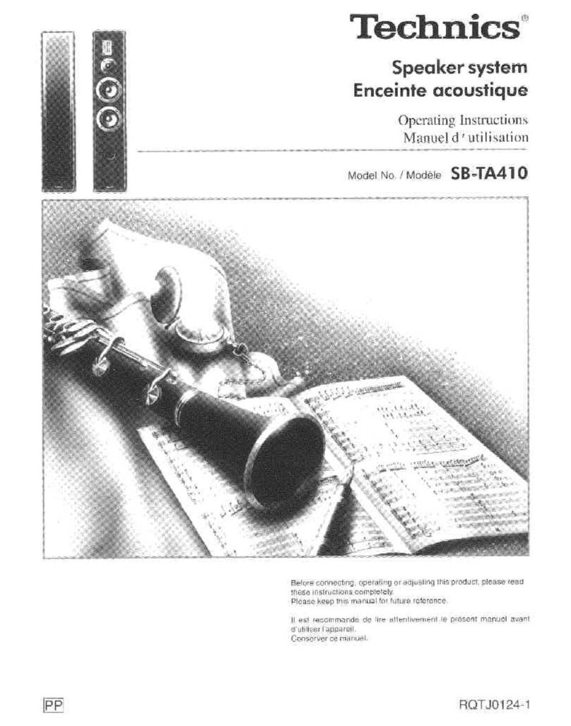 Technics SB-TA410 User manual