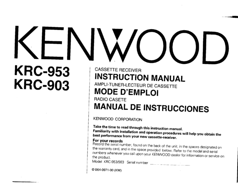 Kenwood KRC-953 User manual