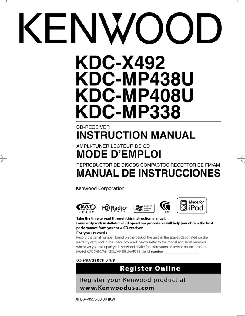 Kenwood KDC MP338 - Radio / CD User manual