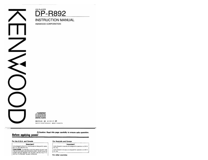 Kenwood DP-R892 User manual