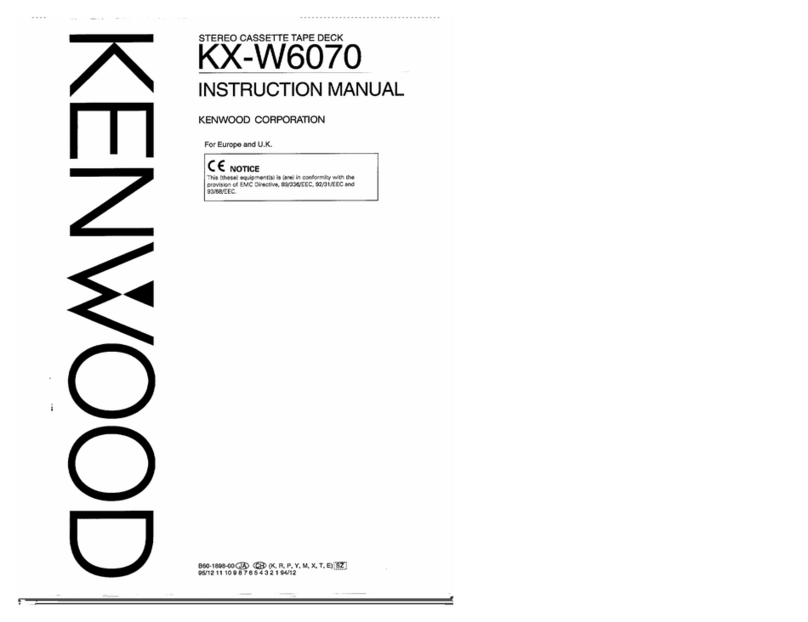 Kenwood KX-W6070 User manual Kenwood KX-W6070 User manual