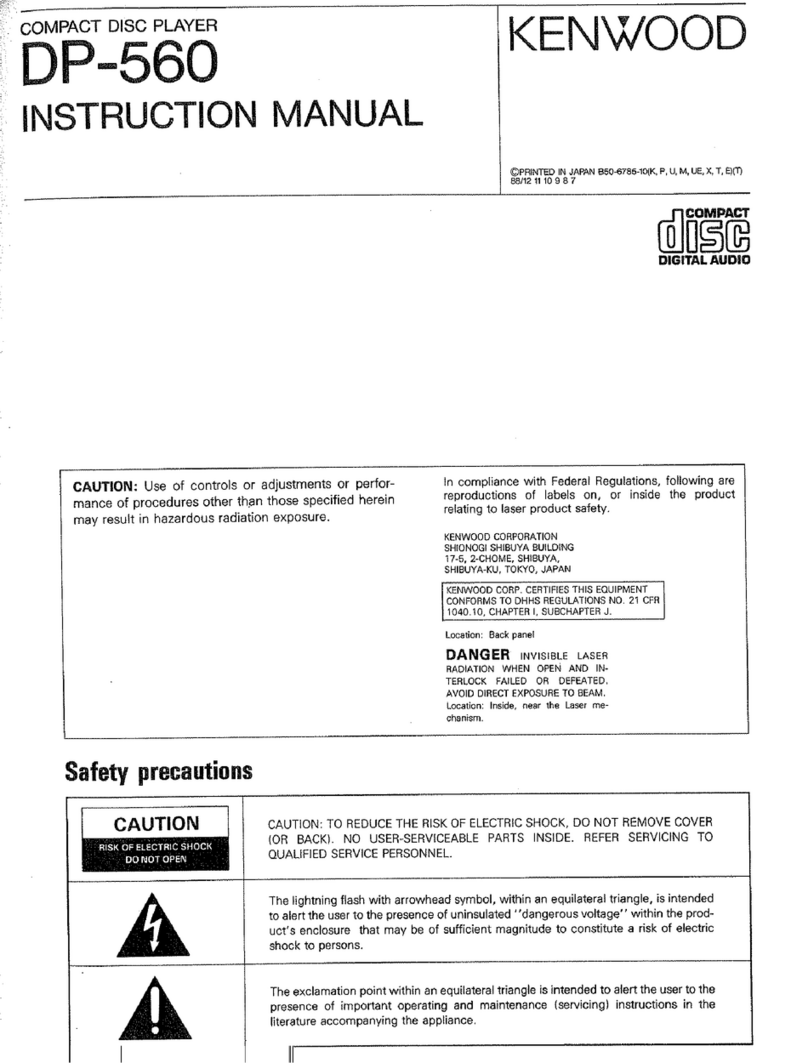Kenwood DP-560 User manual
