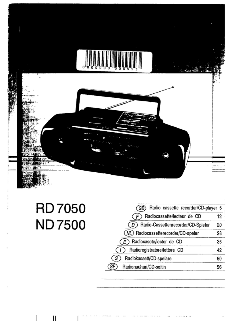 Philips RD 7050 user guide