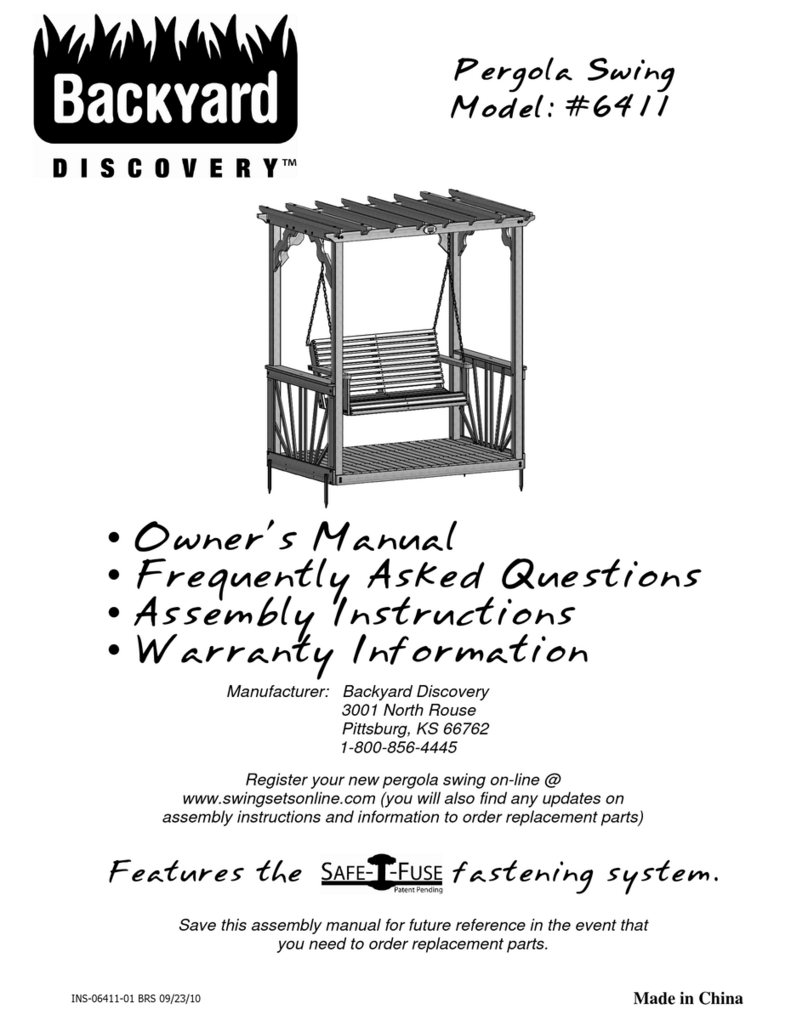 Backyard Discovery 6411 User manual