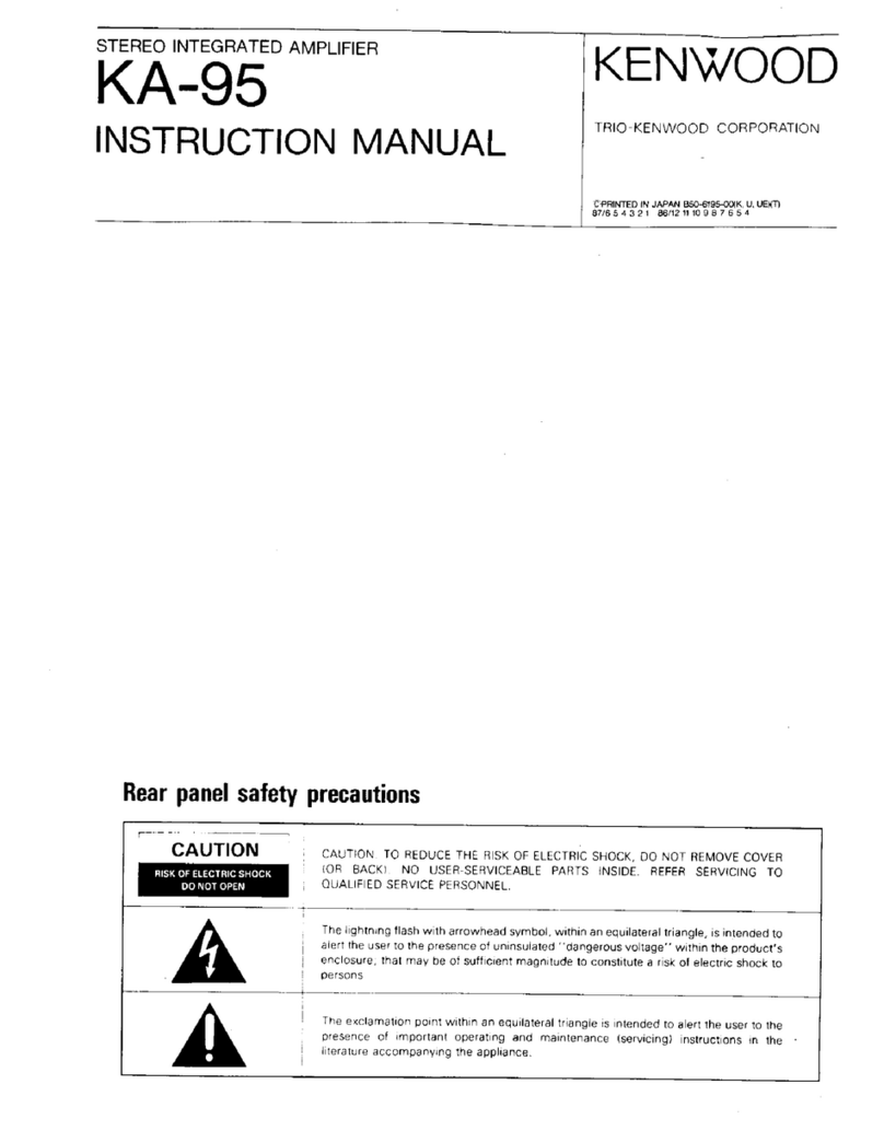 Kenwood KA-95 User manual Kenwood KA-95 User manual