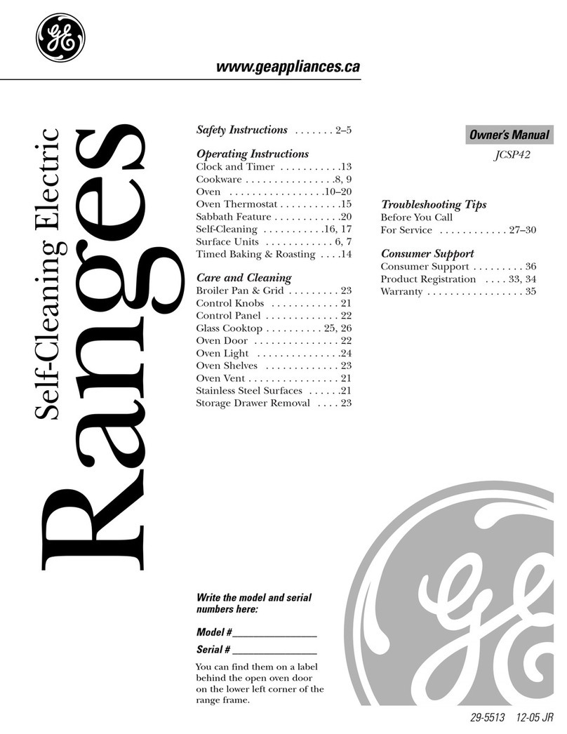 GE JCSP42 User manual