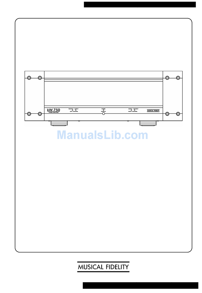 Musical Fidelity kW750 Power User manual